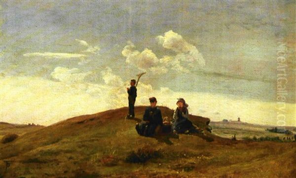 Hostfolk. Scheelenborg Oil Painting by Theodor Philipsen