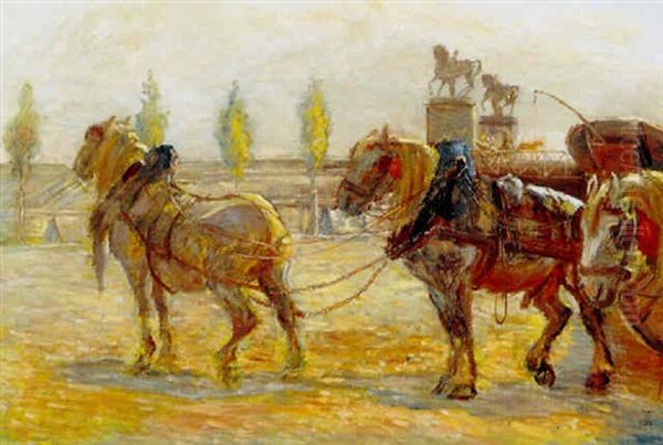 Hesteforspand Oil Painting by Theodor Philipsen