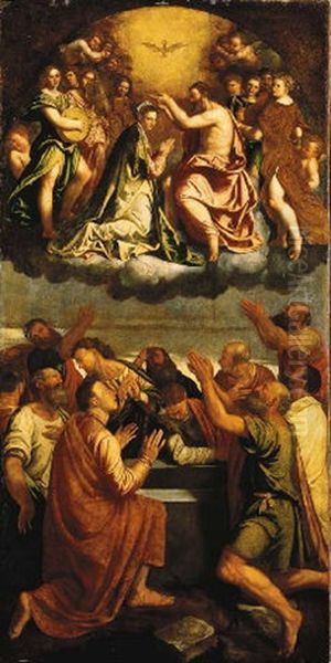 The Coronation Of The Virgin Oil Painting by Calisto Piazza