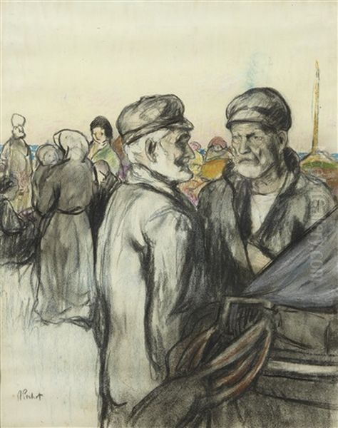 Les Marins Oil Painting by Ramon Pichot Gironès