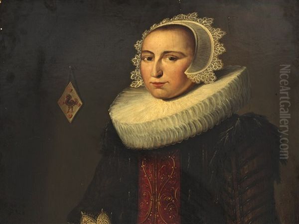 Lady's Portrait Oil Painting by Nicolaes Eliasz Pickenoy