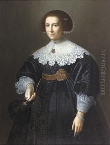 Portrat Einer Vornehmen Hollandischen Dame Oil Painting by Nicolaes Eliasz Pickenoy