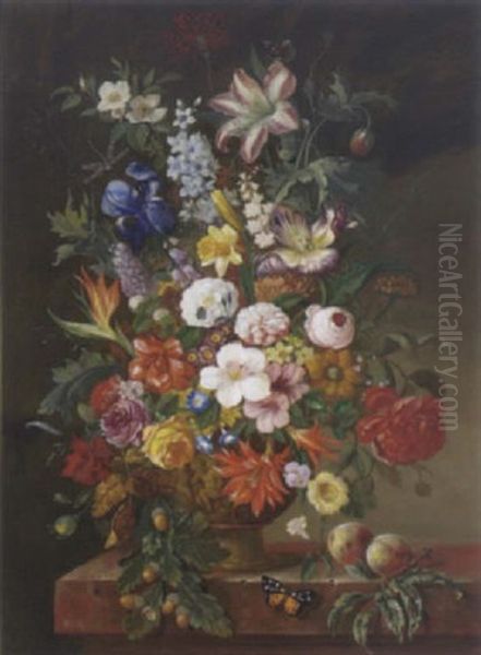 Groses Blumenstuck Oil Painting by Franz Xaver Pieler