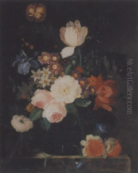 Blumenstilleben Oil Painting by Franz Xaver Pieler