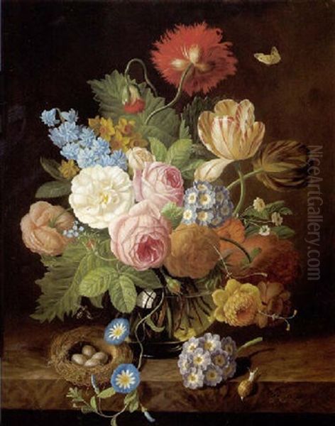 Blumenstuck Oil Painting by Franz Xaver Pieler