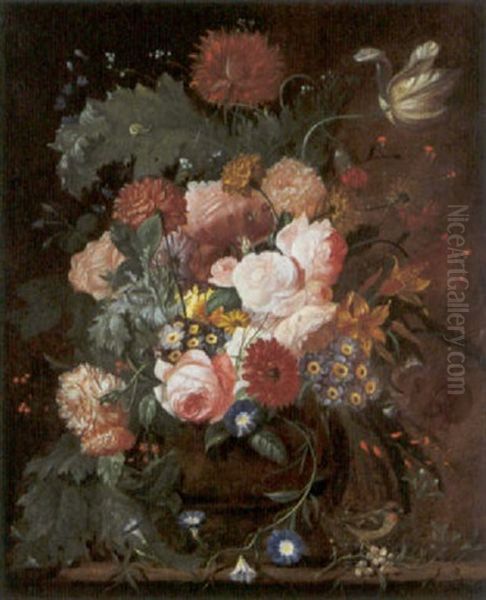 Groses Blumenstilleben Oil Painting by Franz Xaver Pieler