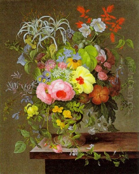 Blumenstilleben Oil Painting by Franz Xaver Pieler