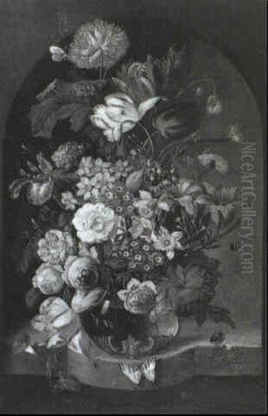 Blumenstilleben Oil Painting by Franz Xaver Pieler