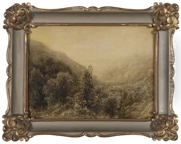 Czech Landscape Oil Painting by August Bedrich Piepenhagen