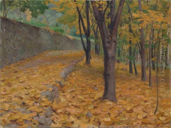 Goldenes Herbstlaub Oil Painting by Max Ernst Pietschmann