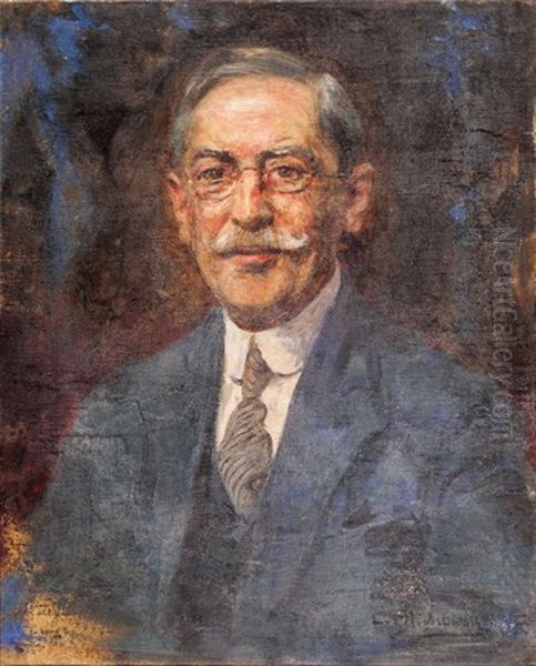 Portrait Of A Man Oil Painting by Leopold Pilichowski