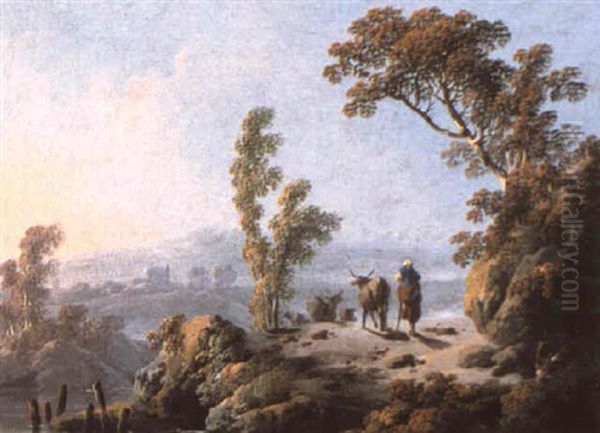 Paysage Oil Painting by Jean Baptiste Pillement