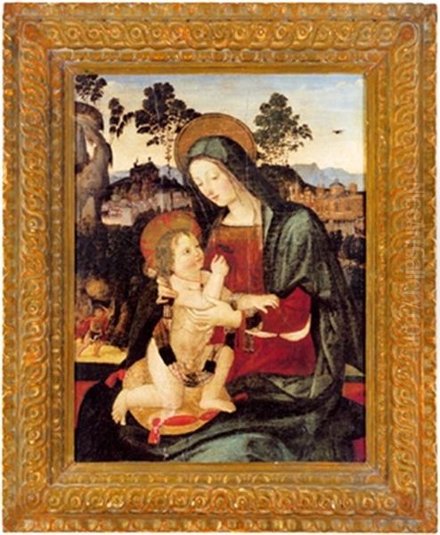 Madonna Mit Kind, Madonna Con Il Bambino Oil Painting by Bernardino Betti Pinturicchio