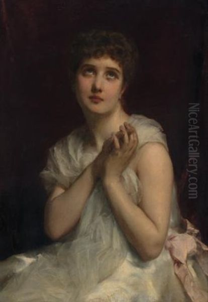 Reverie Oil Painting by Etienne Adolph Piot