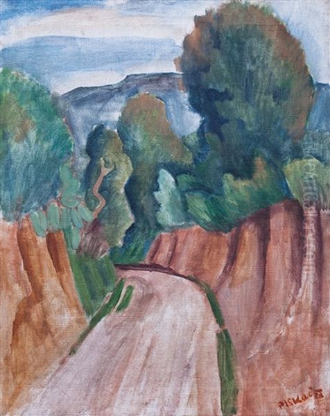 Cesta Na Korsice Oil Painting by Bedrich Piskac