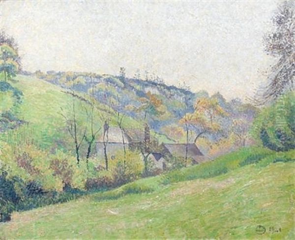 A Spring Morning, Blackpool Oil Painting by Lucien Pissarro