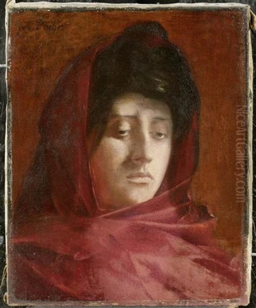 Portrait Einer Dame, Genannt Frau Witzig Oil Painting by Heinrich Pluehr