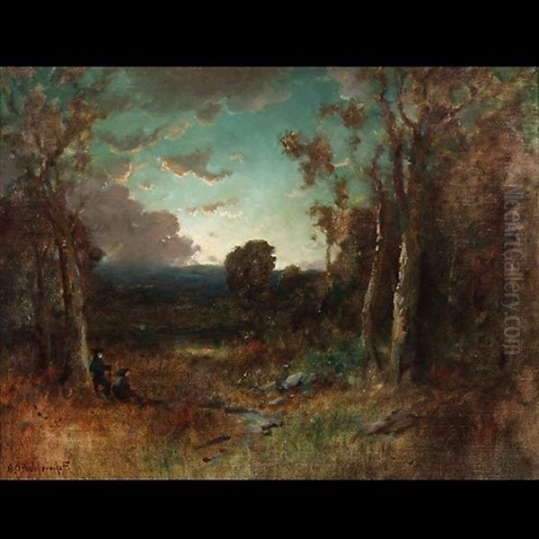 Sunrise Oil Painting by Alexis Matthew Podchernikoff