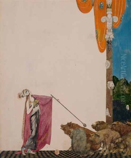 The Circe Oil Painting by Willy Andrew Pogany