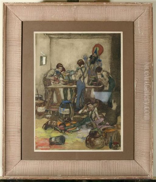 The Studio Oil Painting by Willy Andrew Pogany