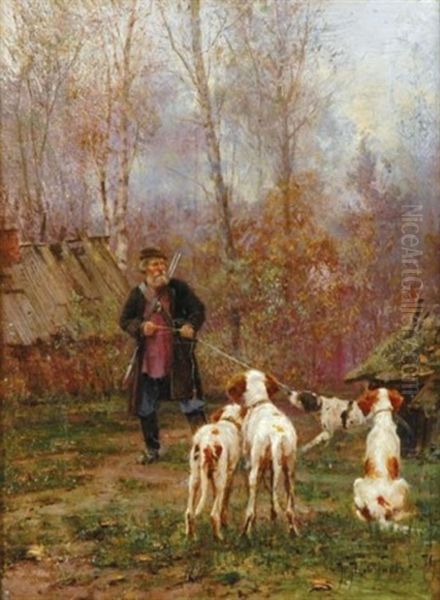 Why Resist Oil Painting by Ivan Pavlovich Pokhitonov