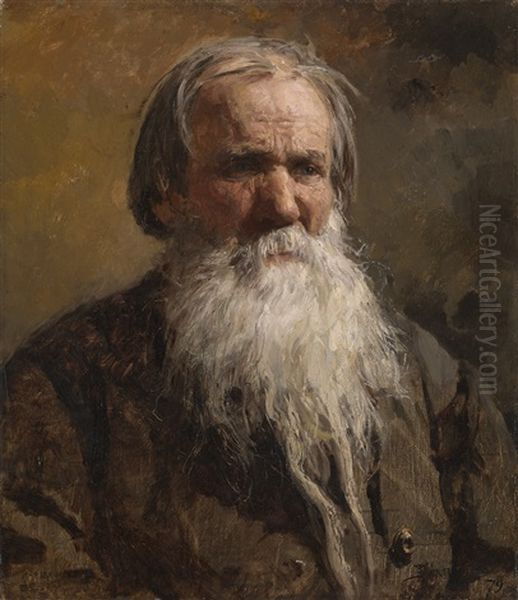 Portrait Of Vasiliy Petrovich Schegolenok Oil Painting by Vasili Dimitrievich Polenov