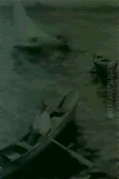 Boating Oil Painting by Francisco Pons Arnau