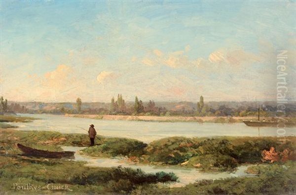 Delaisses De La Saone Pres De St. Germain Au Mont D'or Oil Painting by Antoine Claude Ponthus-Cinier