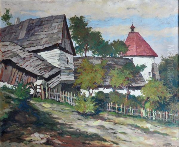 The Part Of Rychmburk Oil Painting by Gustav Pors