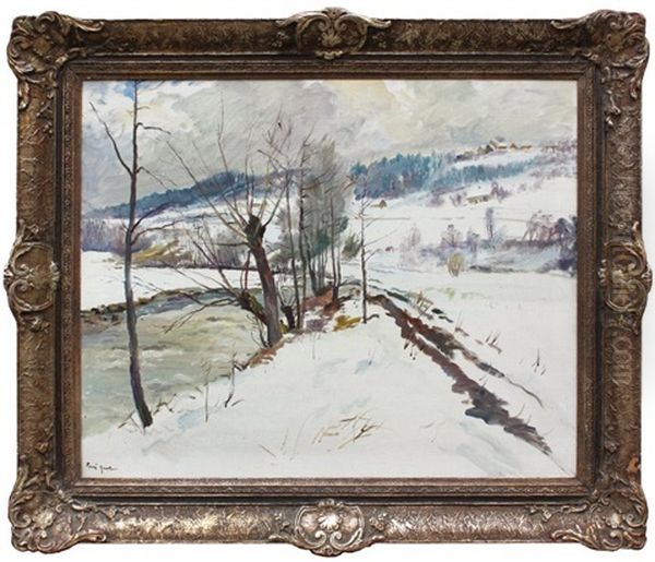 Zimni Krajina Oil Painting by Gustav Pors