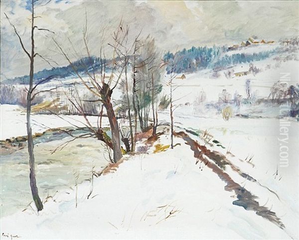Zimni Krajina Oil Painting by Gustav Pors