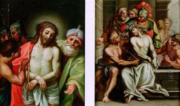The Mocking Of Christ Oil Painting by Giuseppe (Salviati) Porta