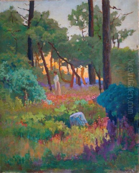 Promenade Dans Les Bois Oil Painting by Evgeniy Ivanovich Pospolitaki