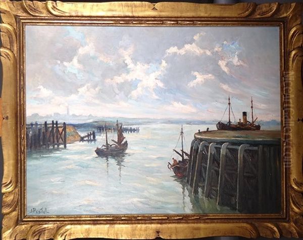 Marine Oil Painting by Jules Postel