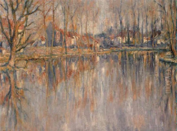 Etang A Boisfort Oil Painting by Jules Postel