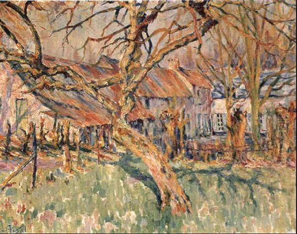 Hoeve Oil Painting by Jules Postel