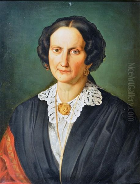 Ritratto Di Signora Oil Painting by Raffaele Postiglione