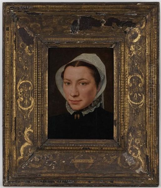 Portrait De Femme Oil Painting by Pieter Pourbus