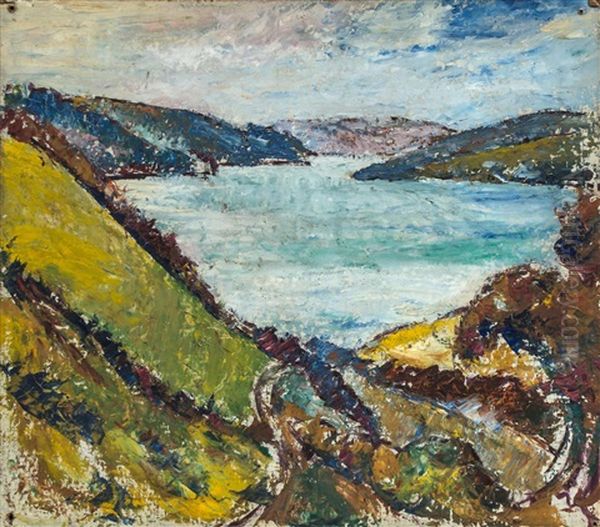 Coastal Scene Oil Painting by Cyril Power