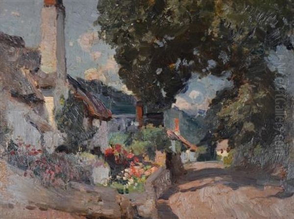A Devonshire Cottage Oil Painting by Harold Septimus Power