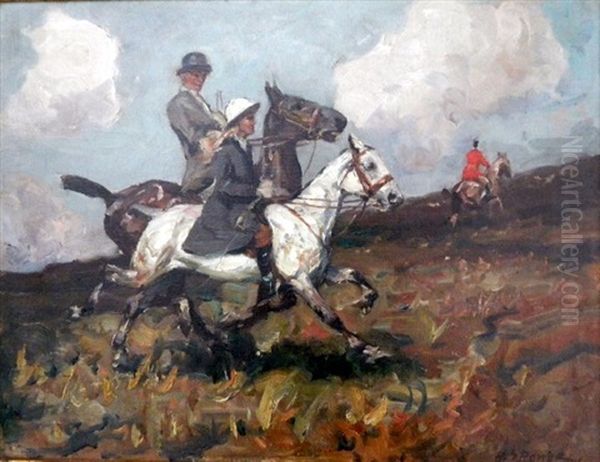 The Riders (the First Day Out) Oil Painting by Harold Septimus Power