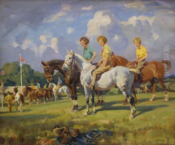 Gymkhana Oil Painting by Harold Septimus Power