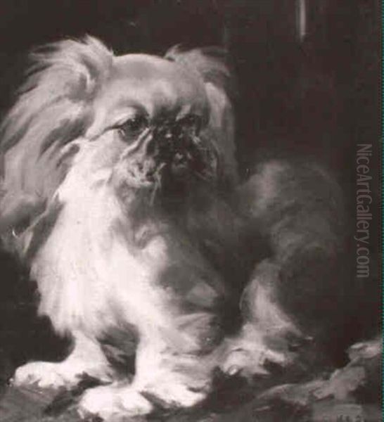 The Artist's Pet Oil Painting by Harold Septimus Power
