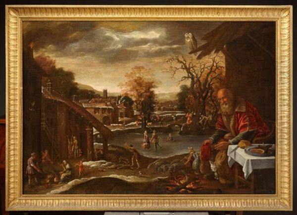 Allegorie De L'hiver Oil Painting by  Pozzoserrato
