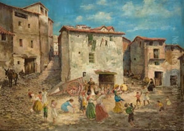 La Zingara Y El Mono Oil Painting by Miguel Pradilla Gonzalez