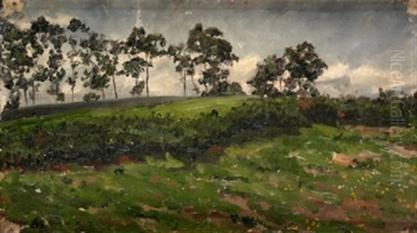 Paisaje De Santander Oil Painting by Francisco Pradilla y Ortiz