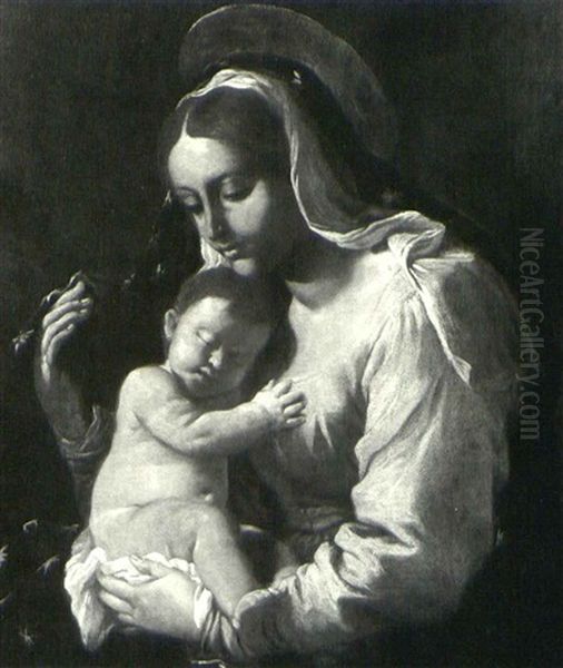 The Madonna And Child Oil Painting by Mattia Preti