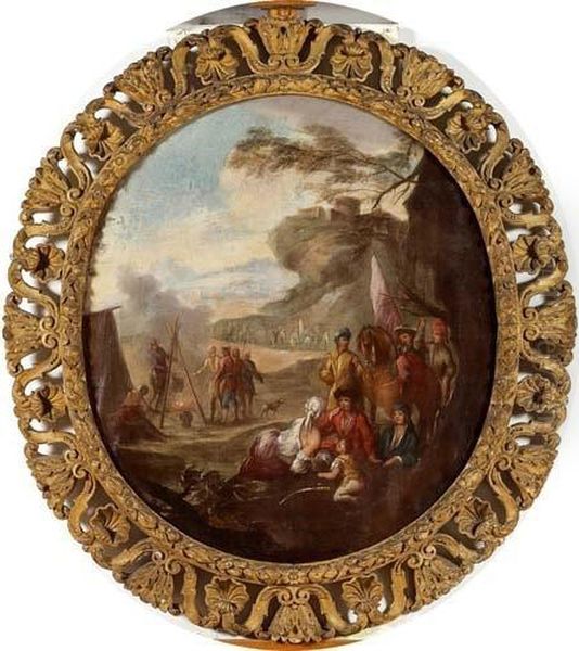 Assedio Alla Rocca Oil Painting by Bolckman Abramo Ignazio