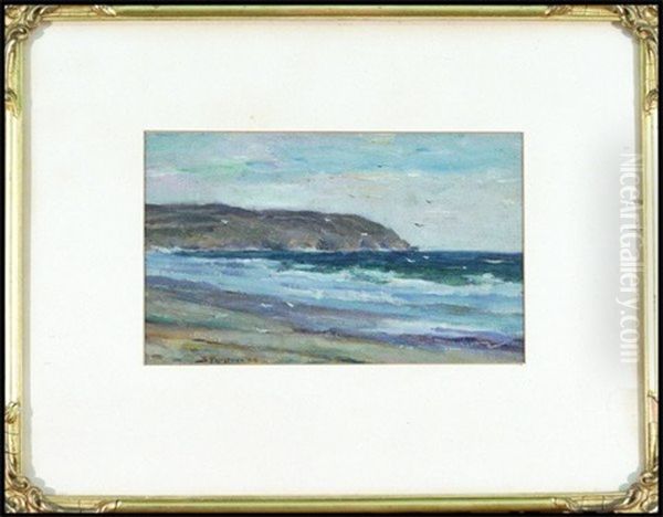 The Sea At Gorleston Oil Painting by Bertram Priestman