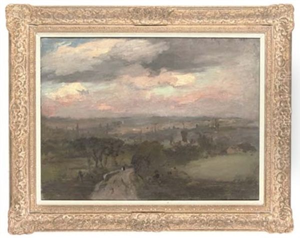 Bradford From Moorfield Oil Painting by Bertram Priestman